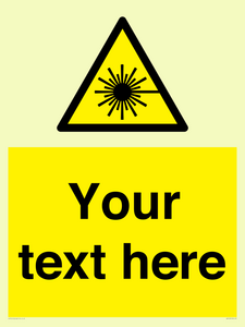 Custom Laser Hazard Sign